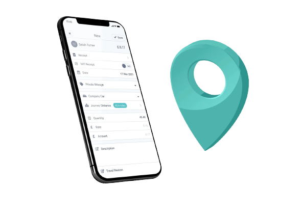 Mobile expense tracking app with location-based expense entry